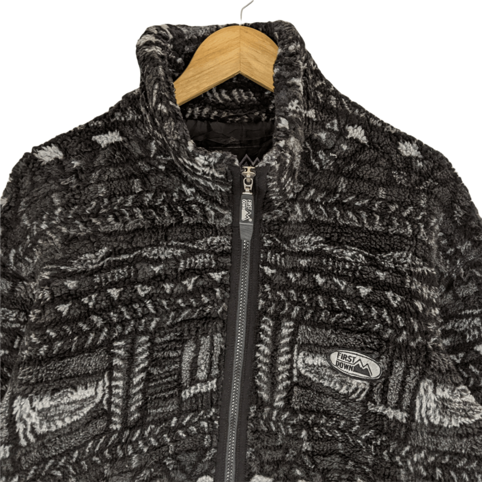 Japanese Brand FIRST DOWN Fluffy Sherpa Jacket Christmas Thanksgiving Size US L / EU 52-54 / 3 - 4 Thumbnail