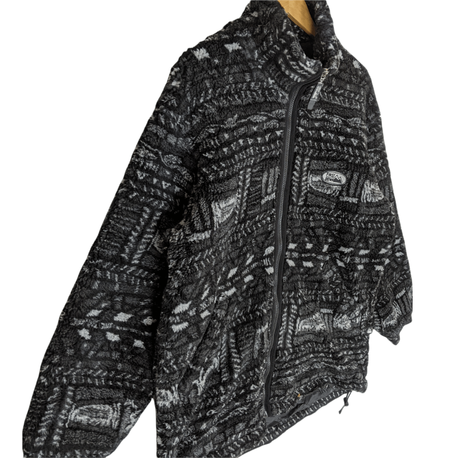 Japanese Brand FIRST DOWN Fluffy Sherpa Jacket Christmas Thanksgiving Size US L / EU 52-54 / 3 - 3 Thumbnail