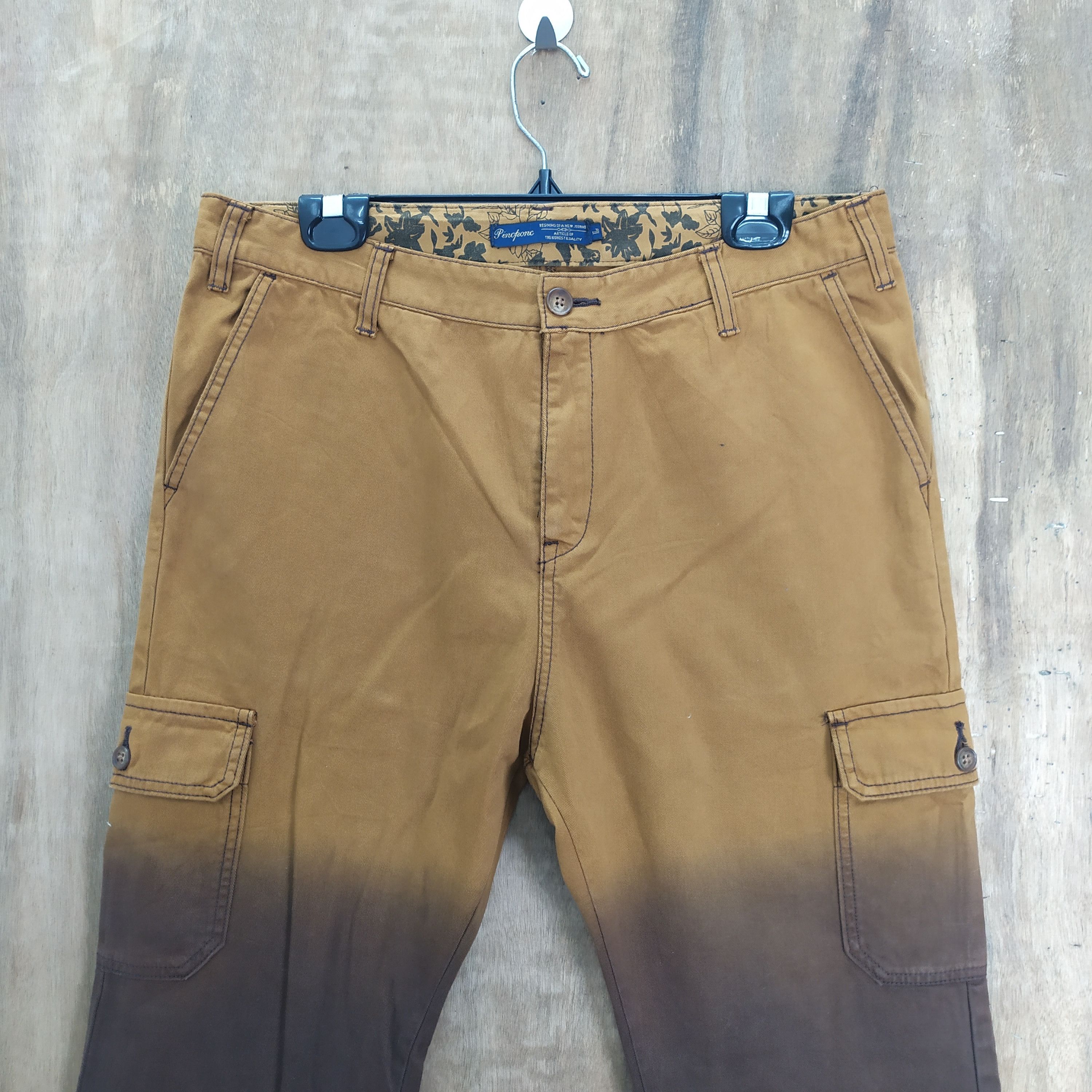 Japanese Brand PINCPONC STREETWEAR CARGO PANTS DOUBLE COLOUR Size US 33 - 5 Thumbnail