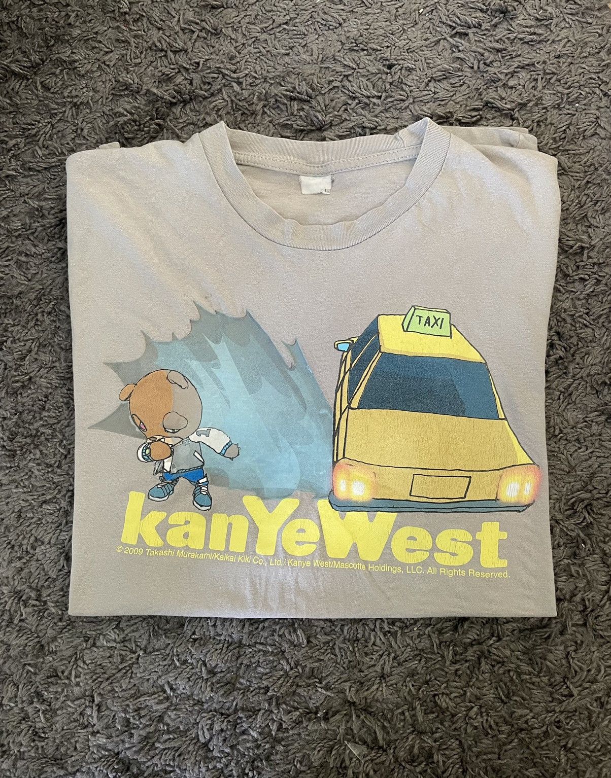 2009 Kanye West x Takashi Murakami Graduation Vintage Large T Shirt Grey