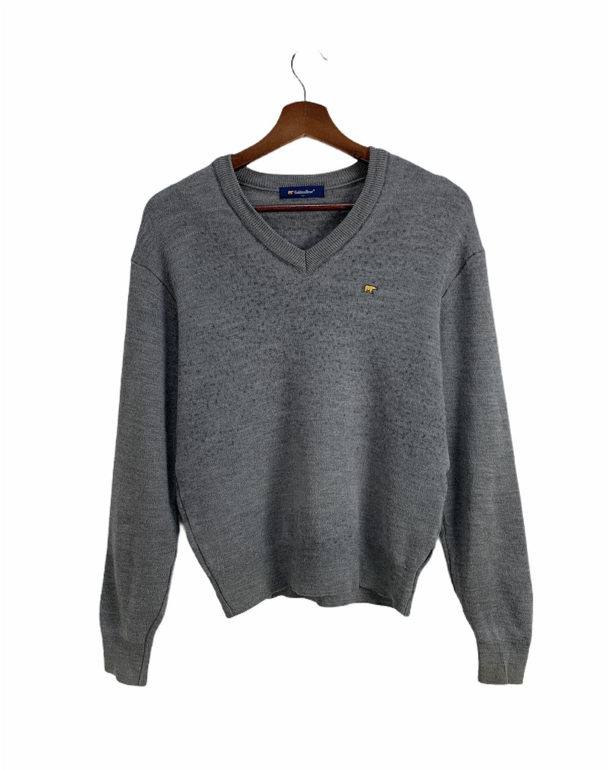 Aran Sweater Market × Designer × Golden Bear GOLDEN BEAR Vintage 90s Embroidery Logo Knit Jumper Sweater Size US S / EU 44-46 / 1 - 1 Thumbnail