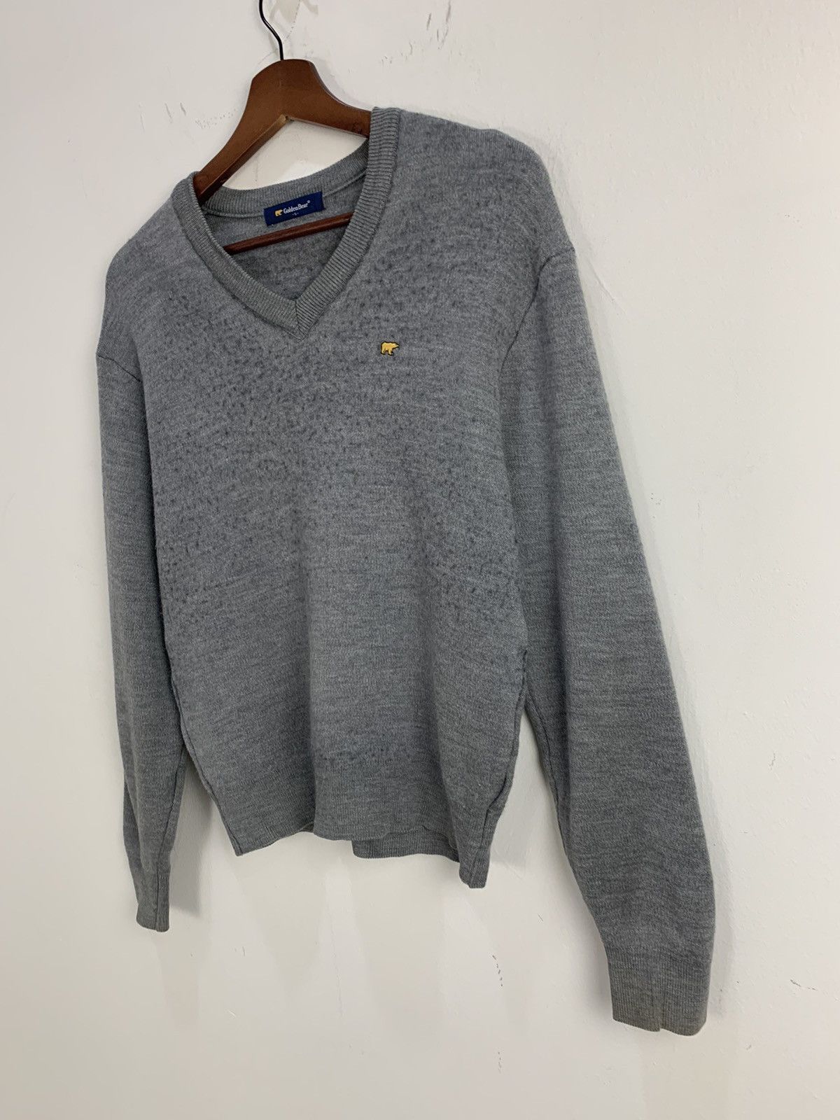 Aran Sweater Market × Designer × Golden Bear GOLDEN BEAR Vintage 90s Embroidery Logo Knit Jumper Sweater Size US S / EU 44-46 / 1 - 6 Thumbnail