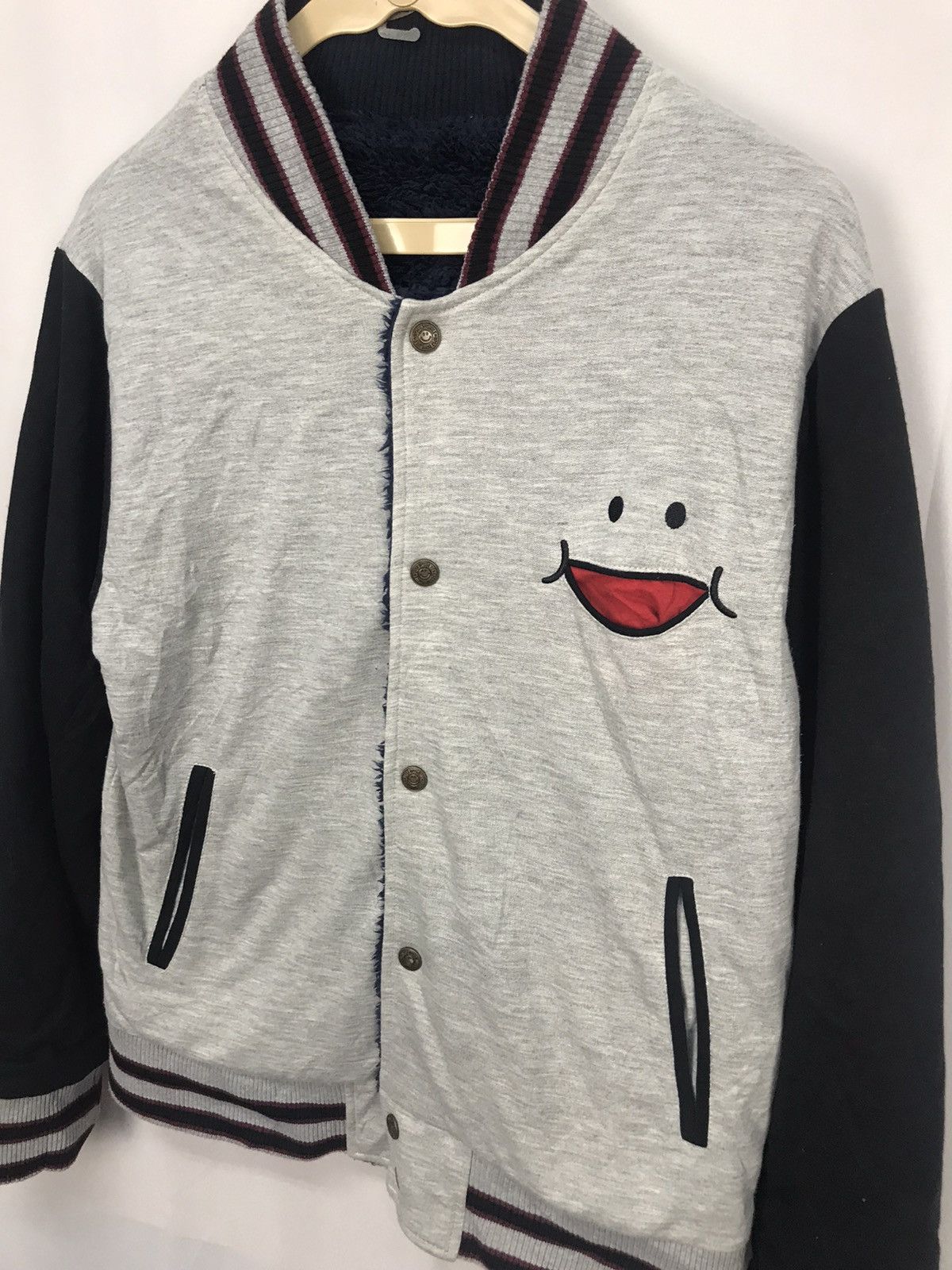 Japanese Brand Up smile reversible snap button sweater Size US S / EU 44-46 / 1 - 6 Thumbnail