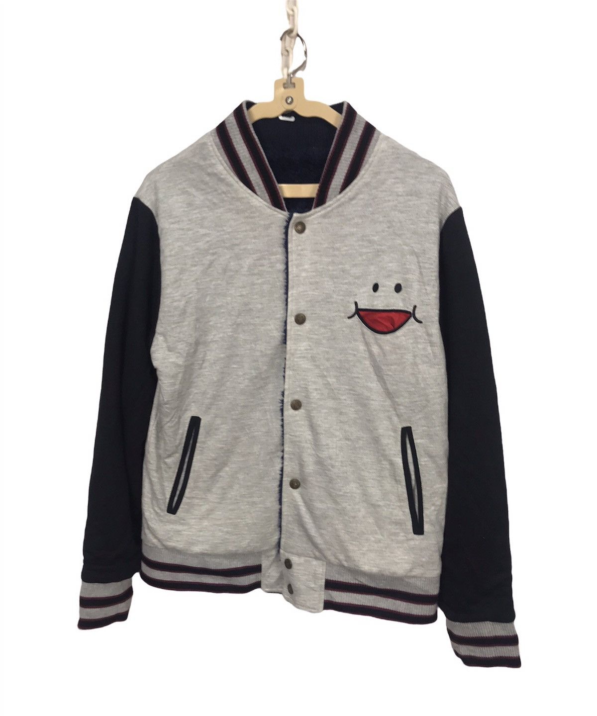 Japanese Brand Up smile reversible snap button sweater Size US S / EU 44-46 / 1 - 1 Thumbnail
