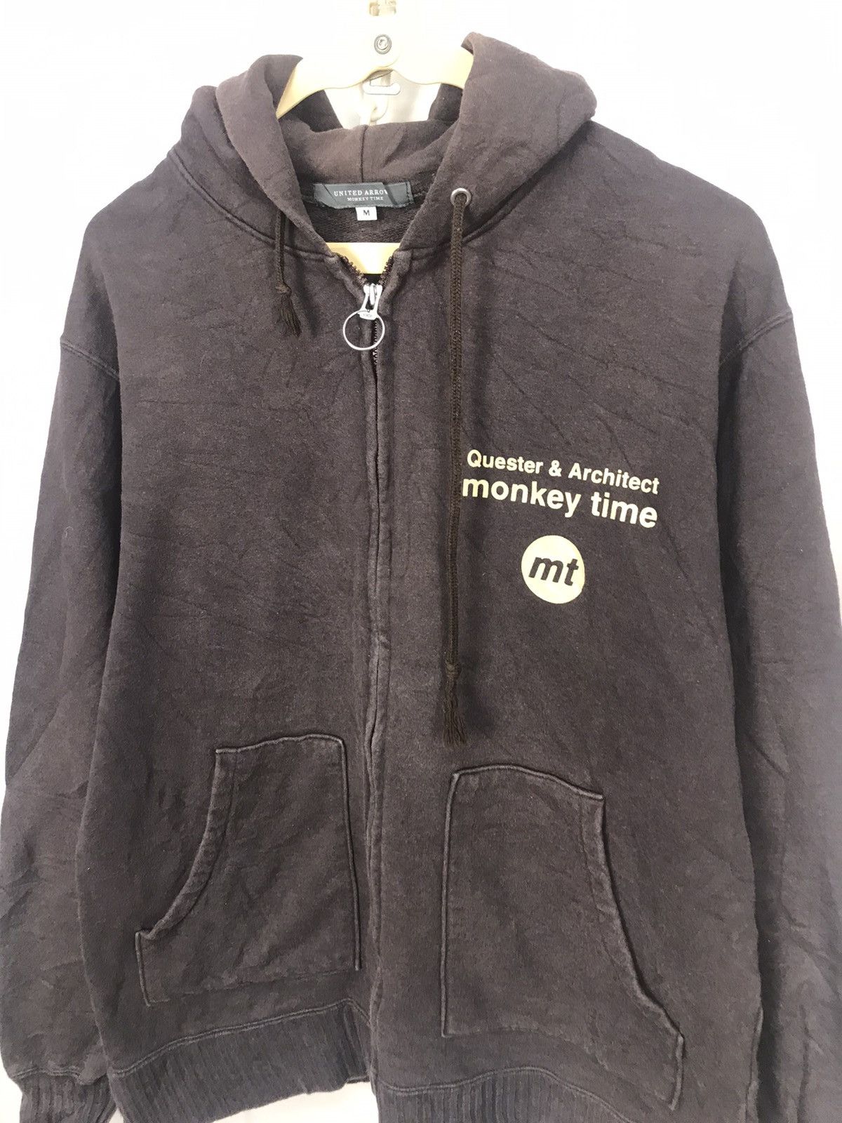 Japanese Brand × United Arrows United arrow monkey time distressed zipper hoodie Size US M / EU 48-50 / 2 - 6 Thumbnail