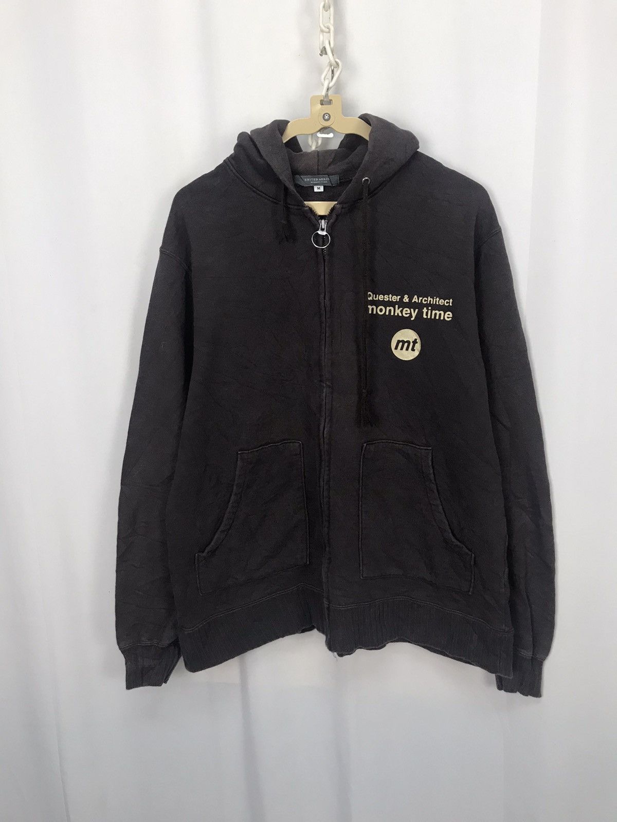 Japanese Brand × United Arrows United arrow monkey time distressed zipper hoodie Size US M / EU 48-50 / 2 - 7 Thumbnail