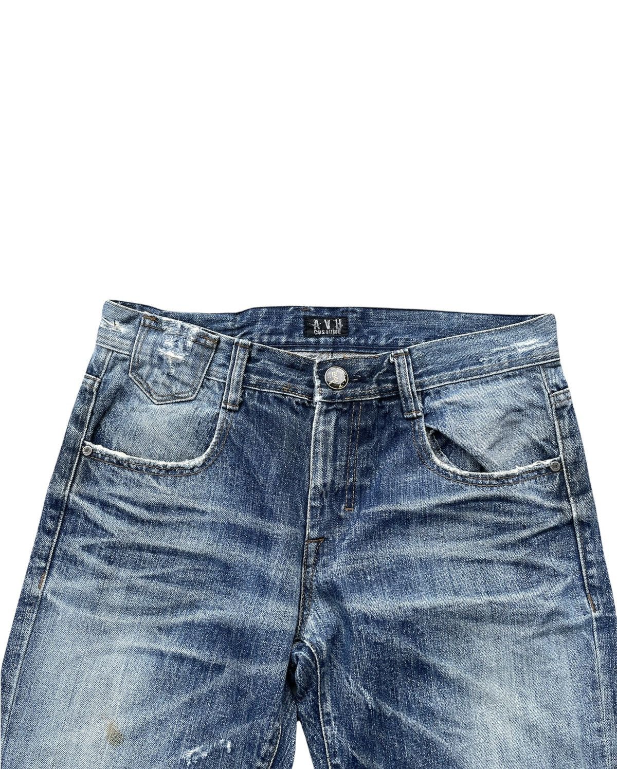 Japanese Brand AVH Custome Aging Distressed Denim Size US 35 - 7 Thumbnail