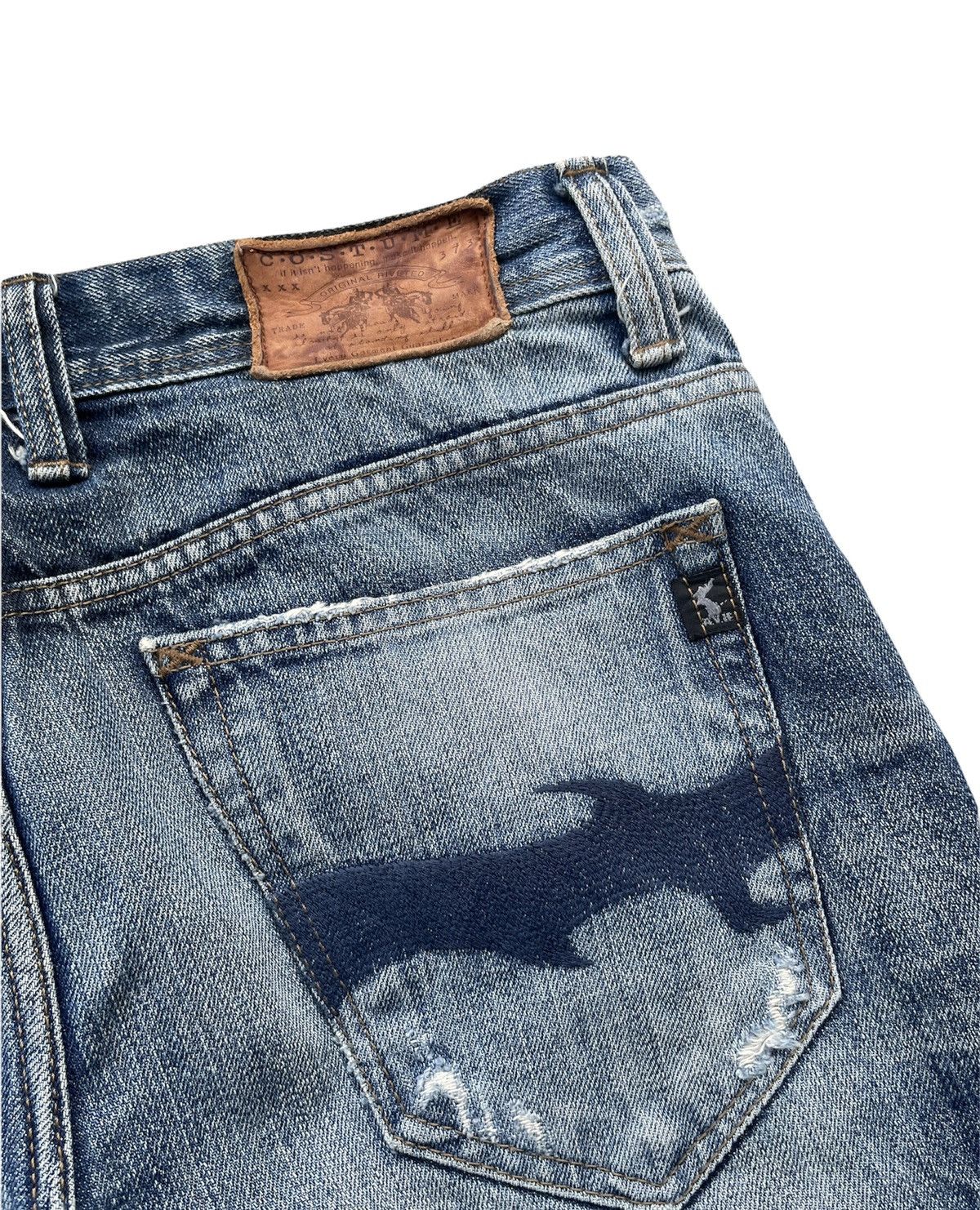 Japanese Brand AVH Custome Aging Distressed Denim Size US 35 - 15 Thumbnail