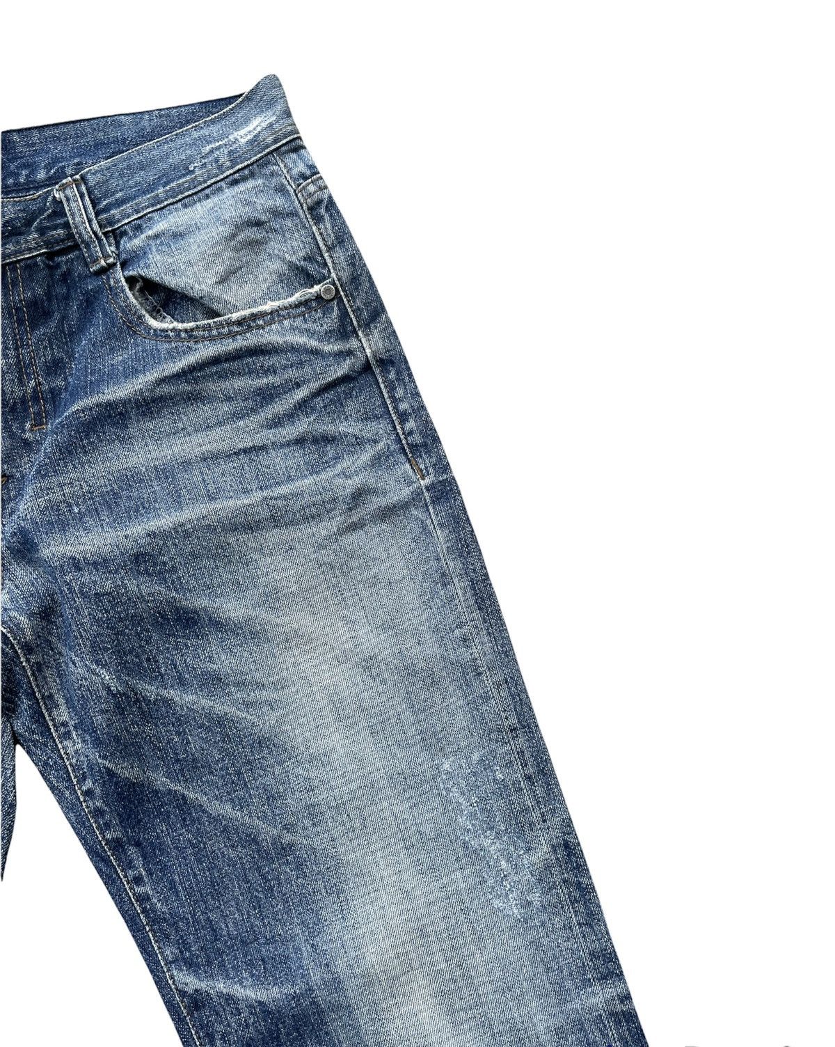 Japanese Brand AVH Custome Aging Distressed Denim Size US 35 - 6 Thumbnail