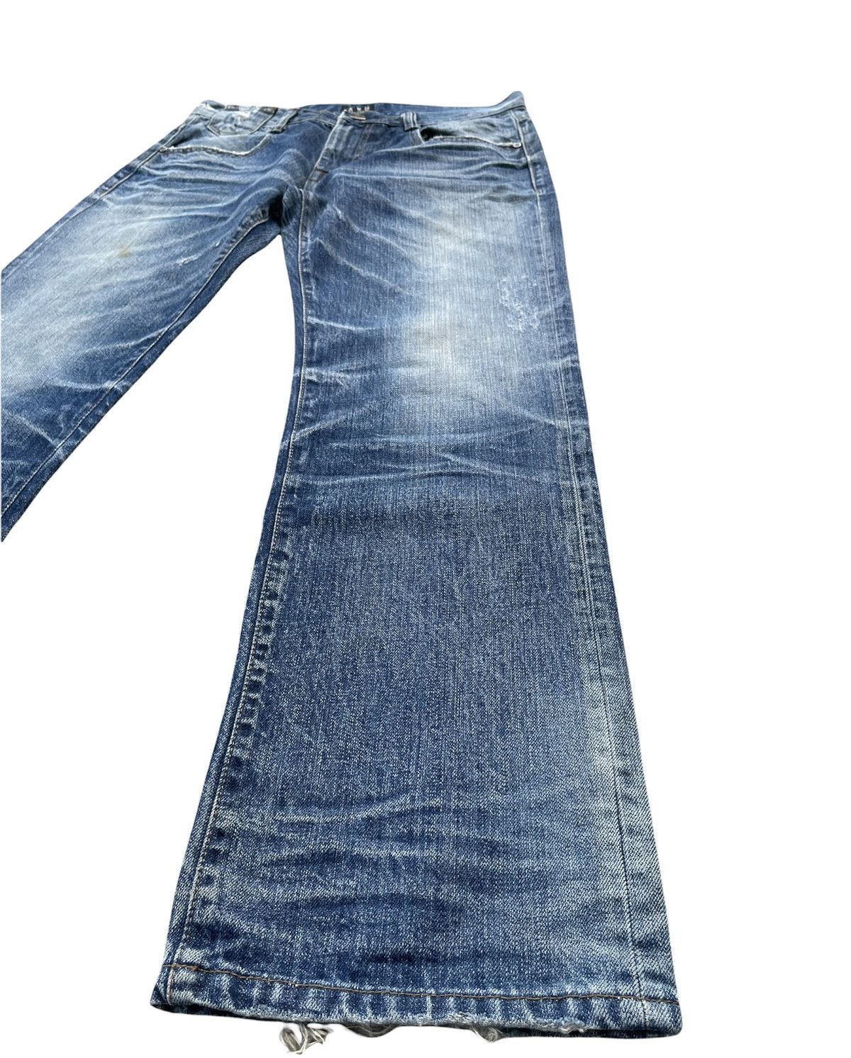 Japanese Brand AVH Custome Aging Distressed Denim Size US 35 - 4 Thumbnail