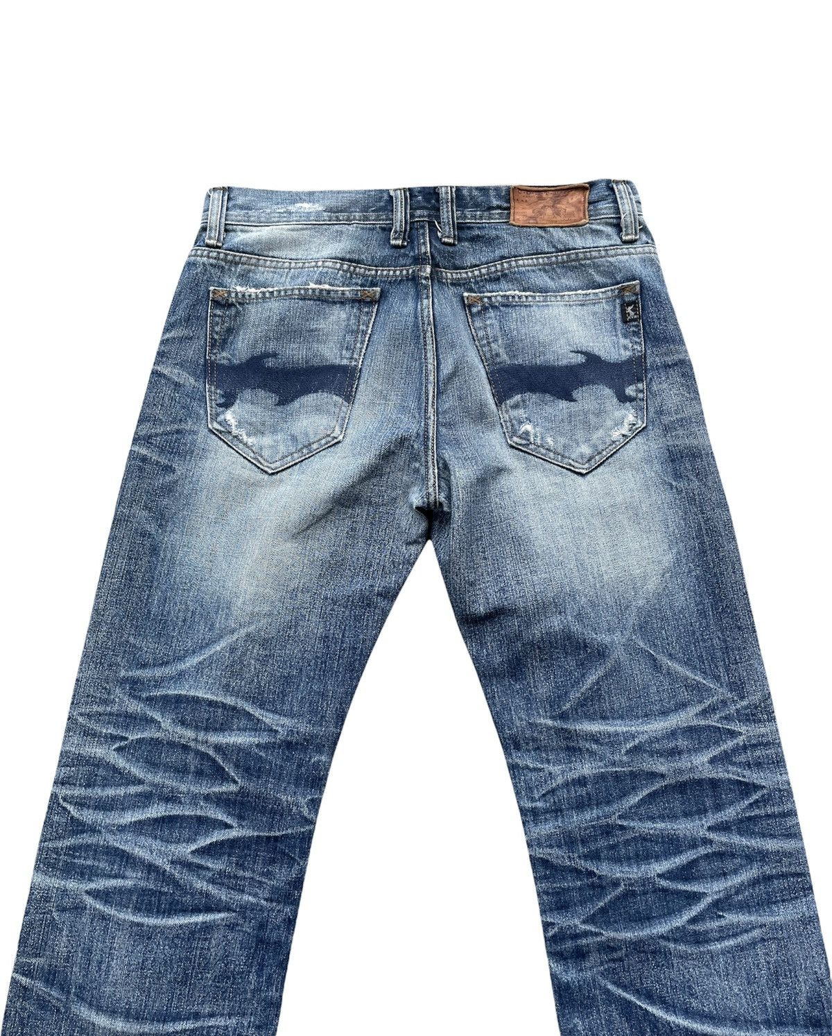 Japanese Brand AVH Custome Aging Distressed Denim Size US 35 - 12 Thumbnail