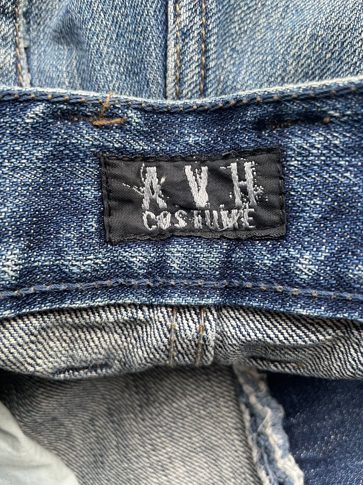 Japanese Brand AVH Custome Aging Distressed Denim Size US 35 - 19 Thumbnail