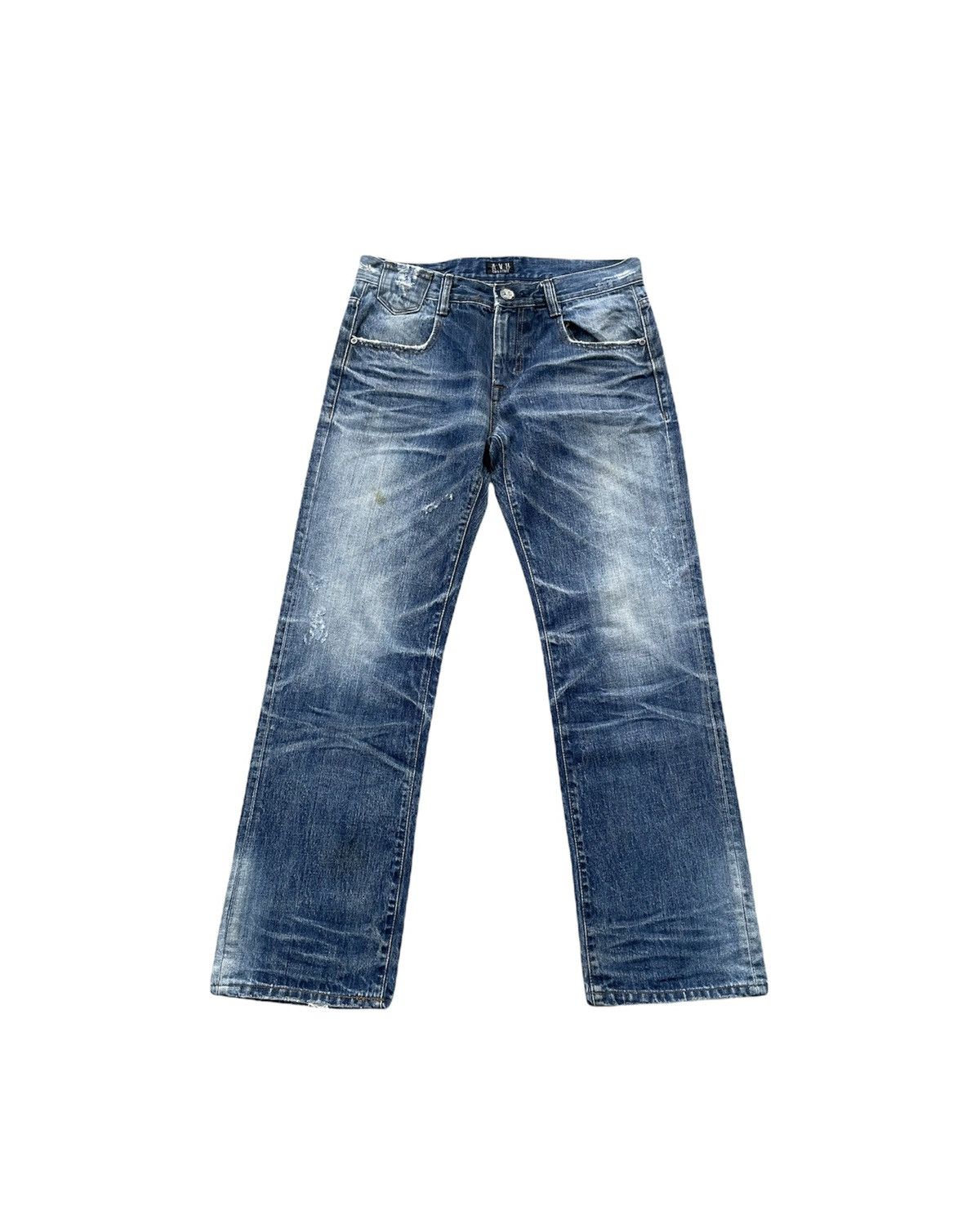 Japanese Brand AVH Custome Aging Distressed Denim Size US 35 - 1 Thumbnail