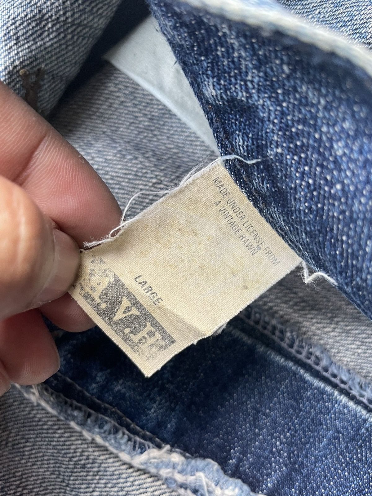 Japanese Brand AVH Custome Aging Distressed Denim Size US 35 - 18 Thumbnail