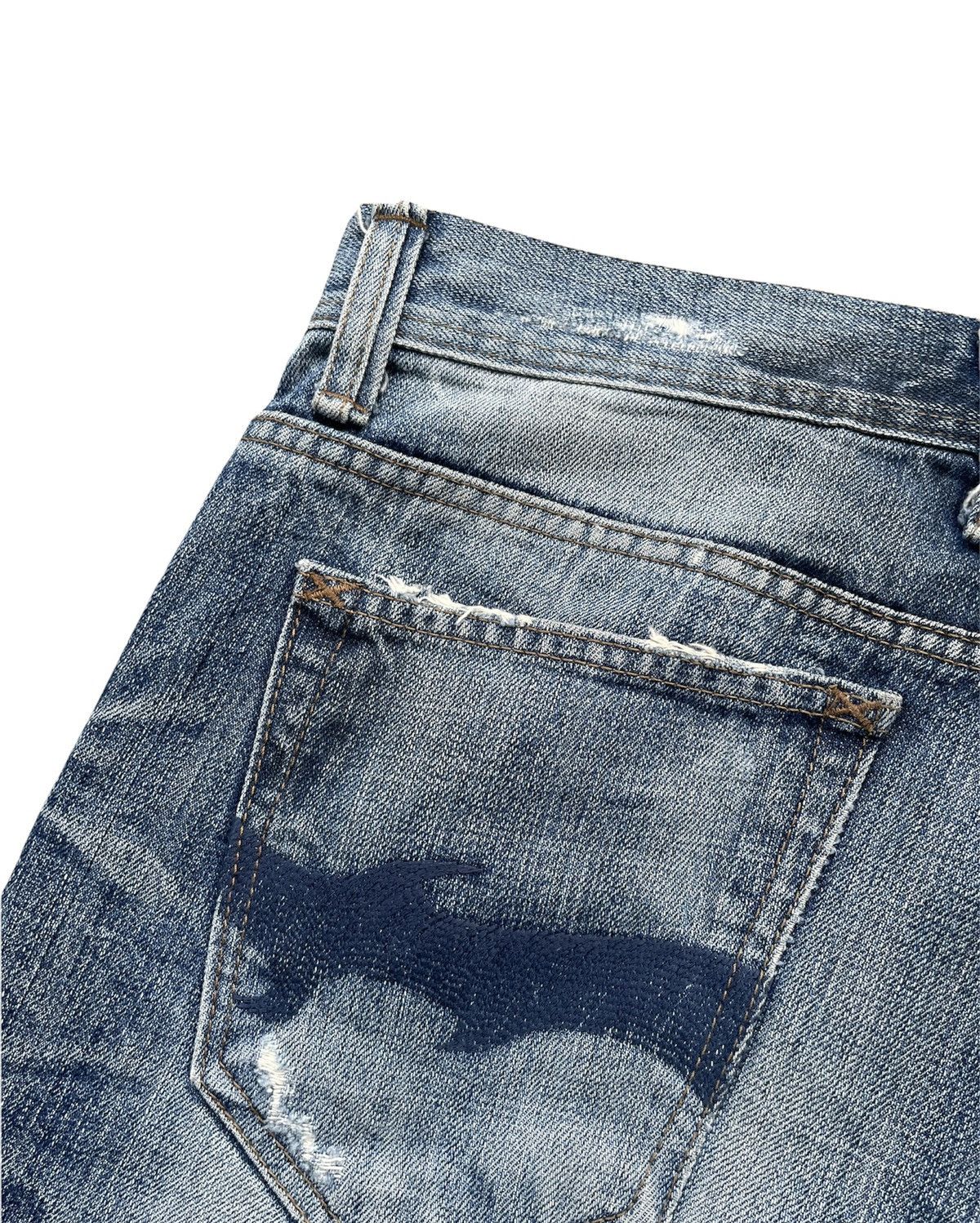 Japanese Brand AVH Custome Aging Distressed Denim Size US 35 - 14 Thumbnail