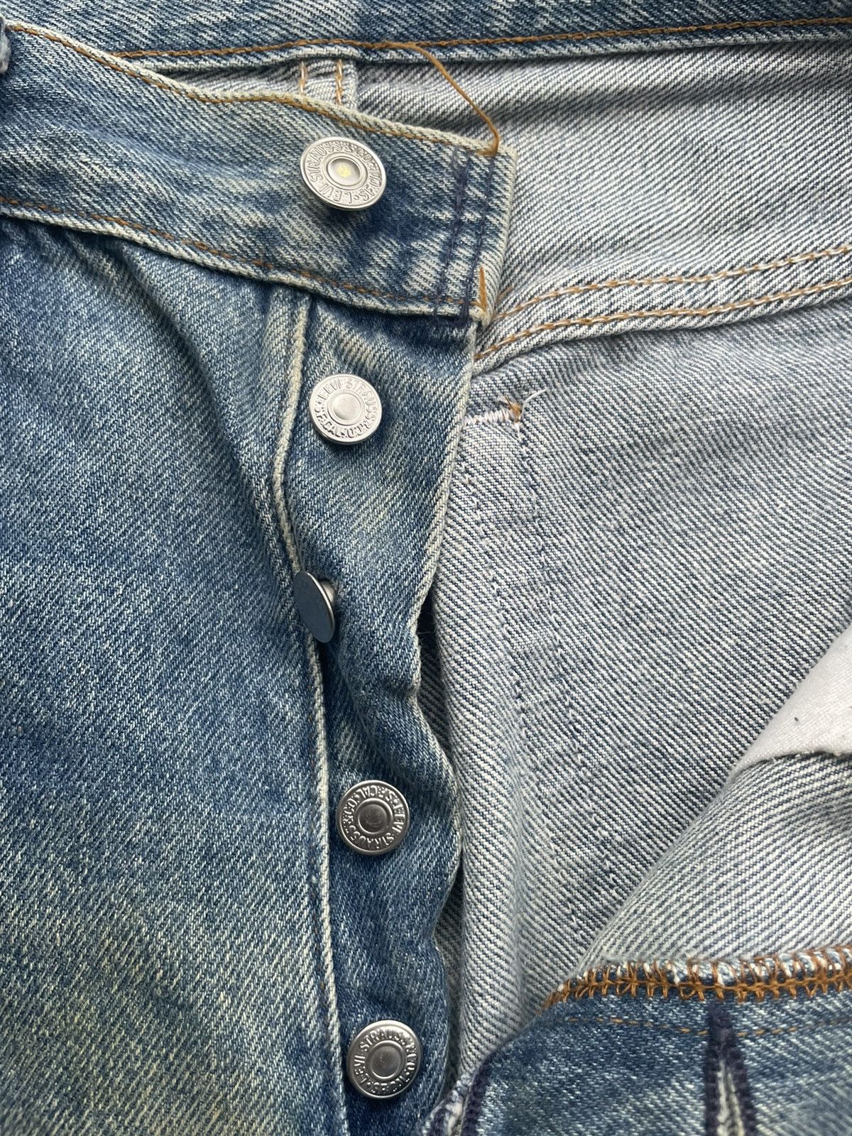Levi's Levi’s 501 e 1992 Usa Stone Aging Wash Size US 31 - 19 Thumbnail