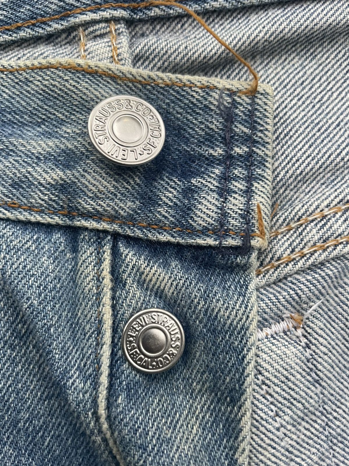 Levi's Levi’s 501 e 1992 Usa Stone Aging Wash Size US 31 - 20 Thumbnail