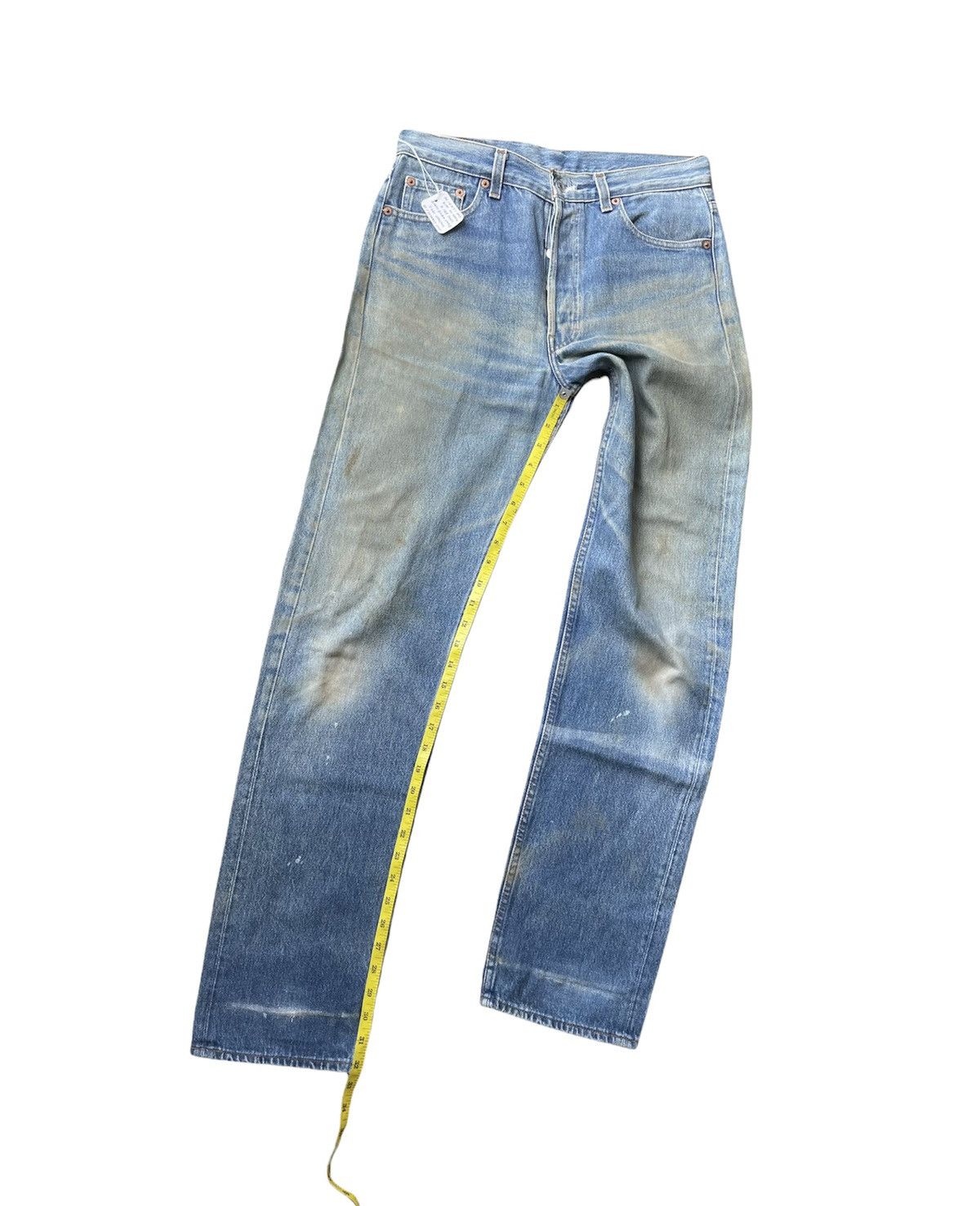 Levi's Levi’s 501 e 1992 Usa Stone Aging Wash Size US 31 - 24 Thumbnail