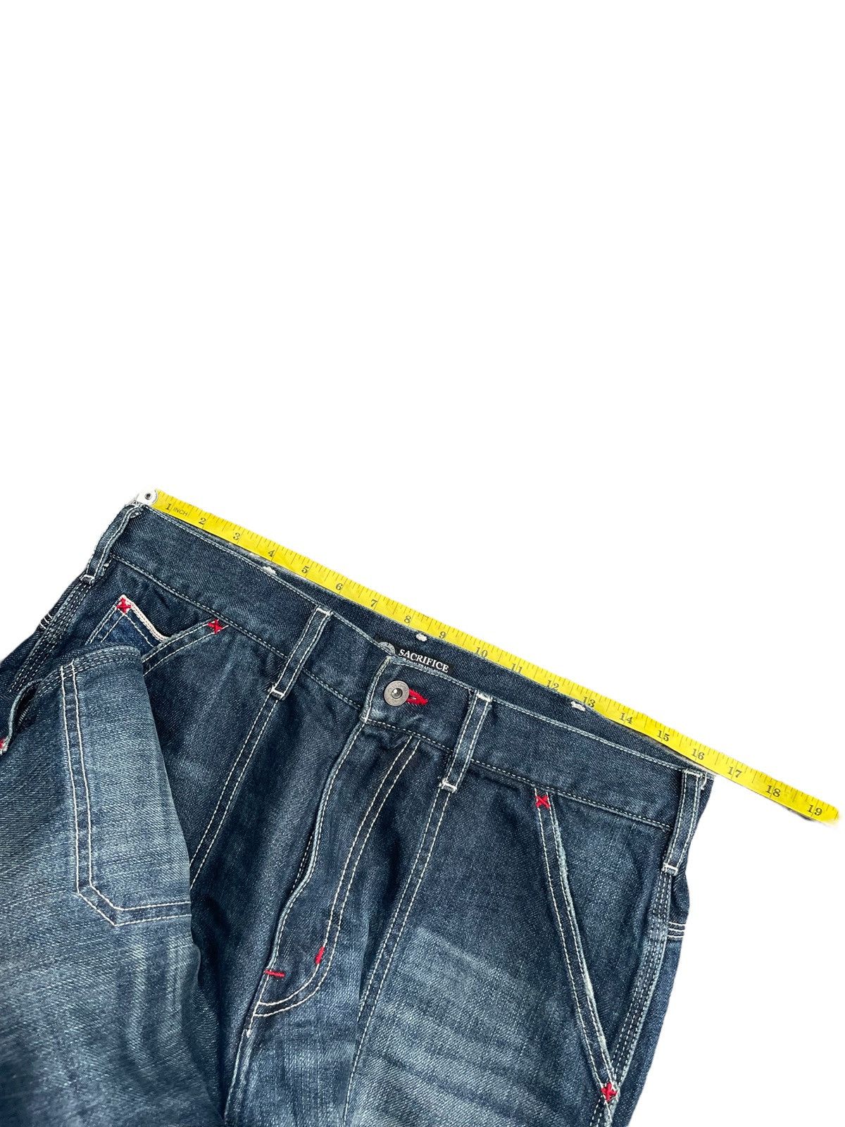 Japanese Brand Rare Sacrifice Selvedge Carpenter Denim Size US 33 - 2 Thumbnail