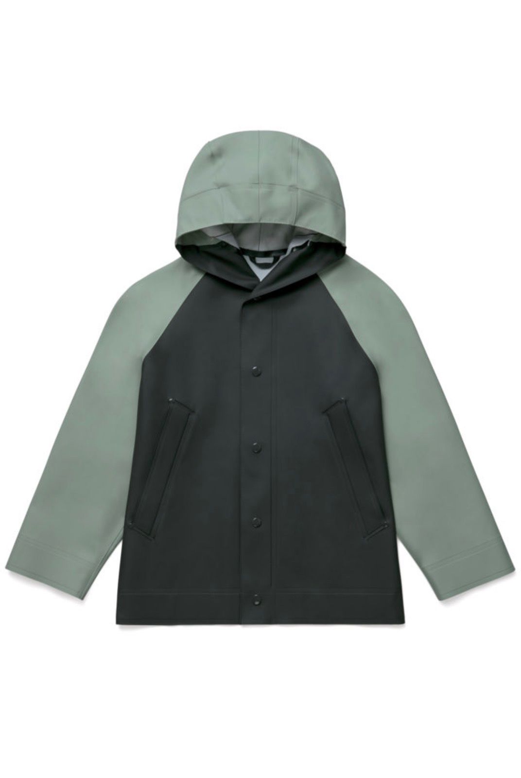 Pre-owned Marni X Stutterheim Ds! Stutterheim X Marni Black Green Hooded Raincoat In Black/green