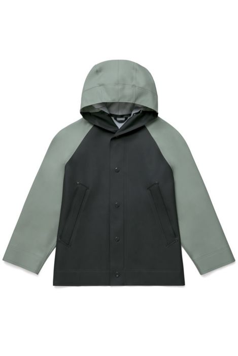 Marni !DS! Stutterheim X Marni Black Green Hooded Raincoat | Grailed