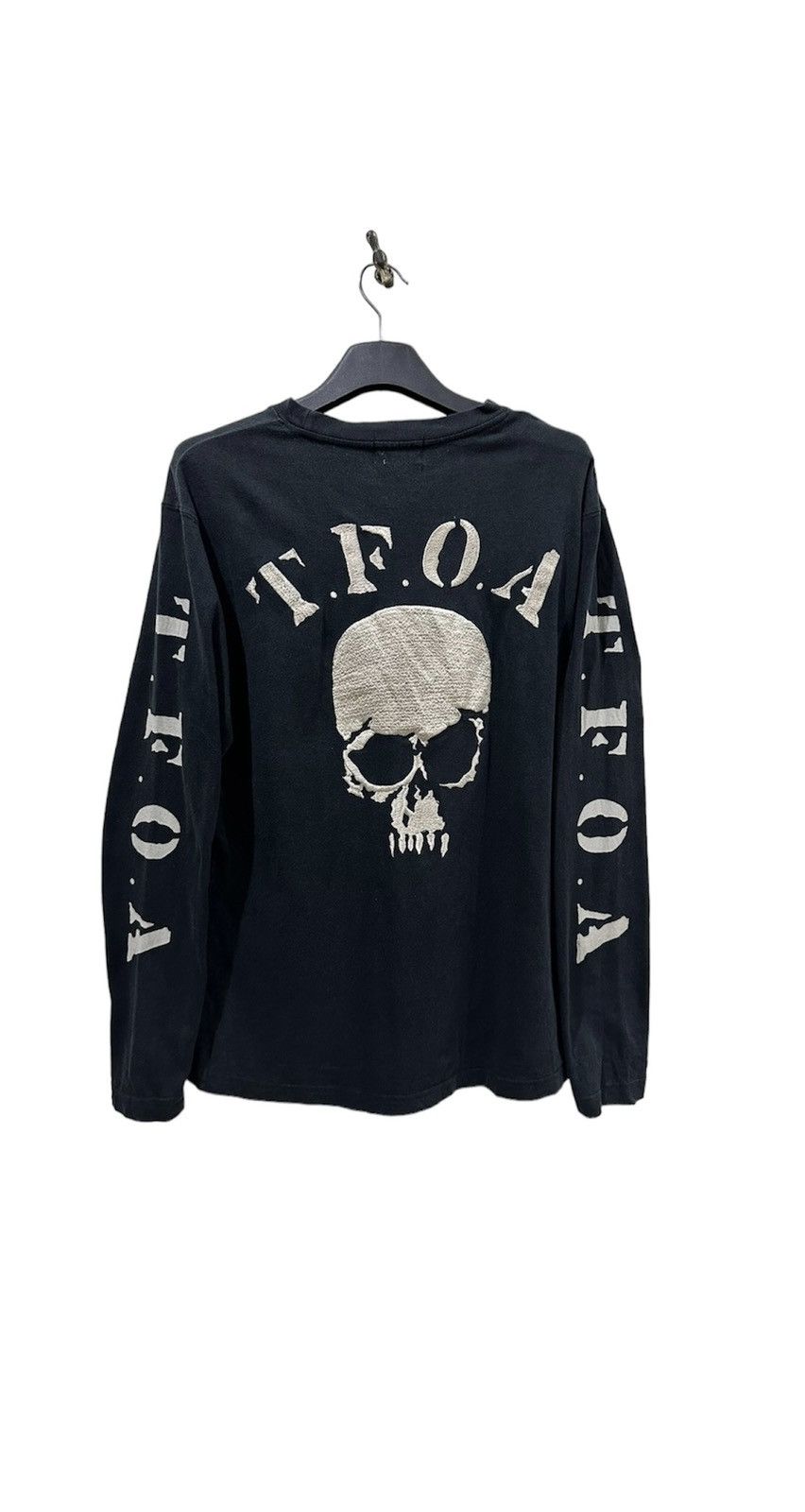 image of Movie x Vintage Crows Zero Tfoa Skull Embroid Longsleeve in Black, Men's (Size Medium)