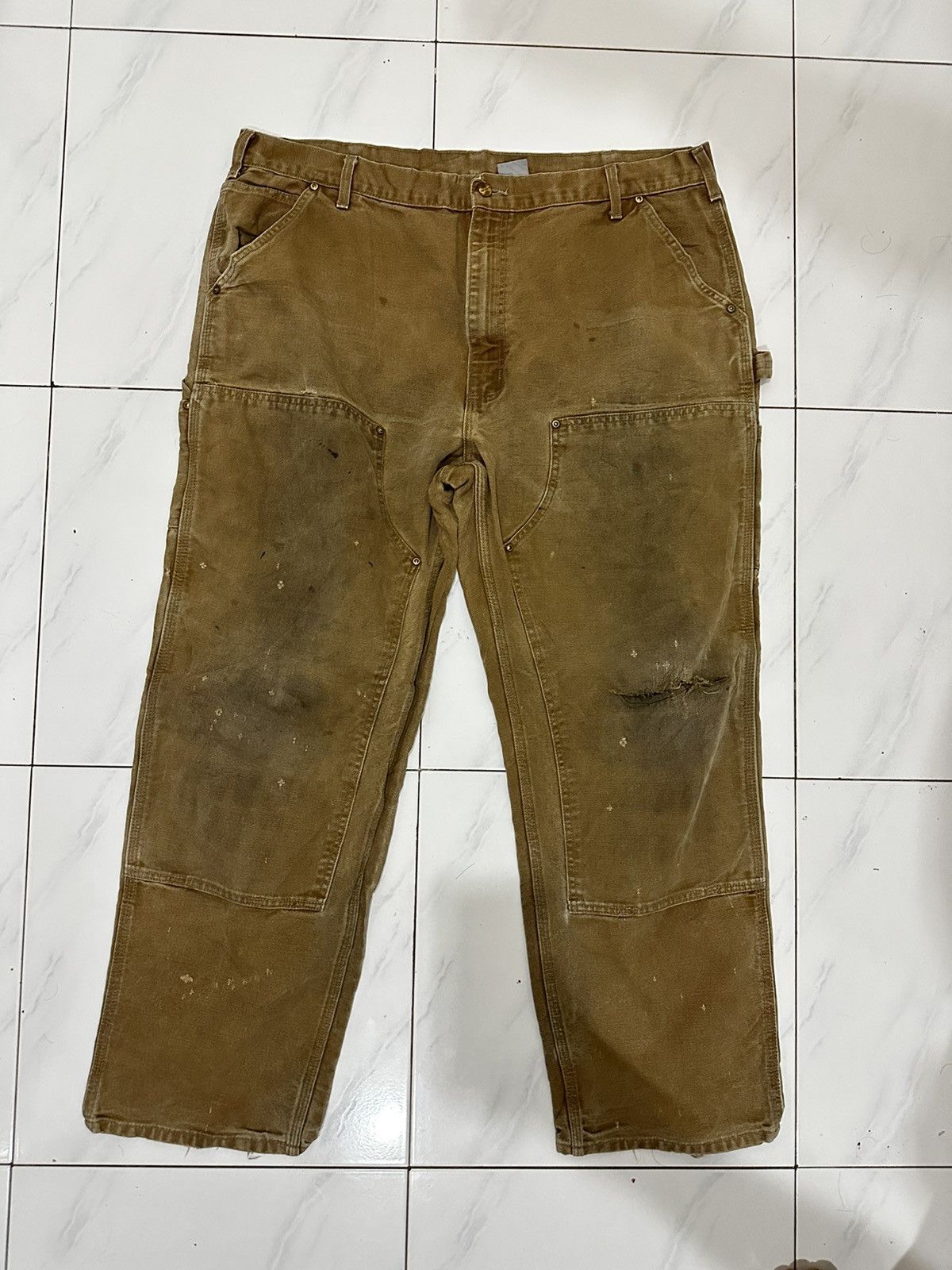 Carhartt Vtg Destroy Doubleknee Carhartt Helmet to Hardhats Pants Size US 40 / EU 56 - 2 Thumbnail