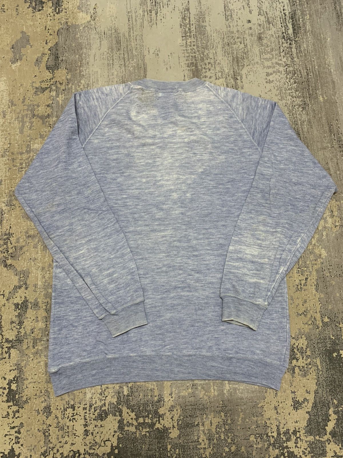 Adidas Vintage 80s Adidas Trefoil Trashed Sweatshirt Size US L / EU 52-54 / 3 - 2 Thumbnail