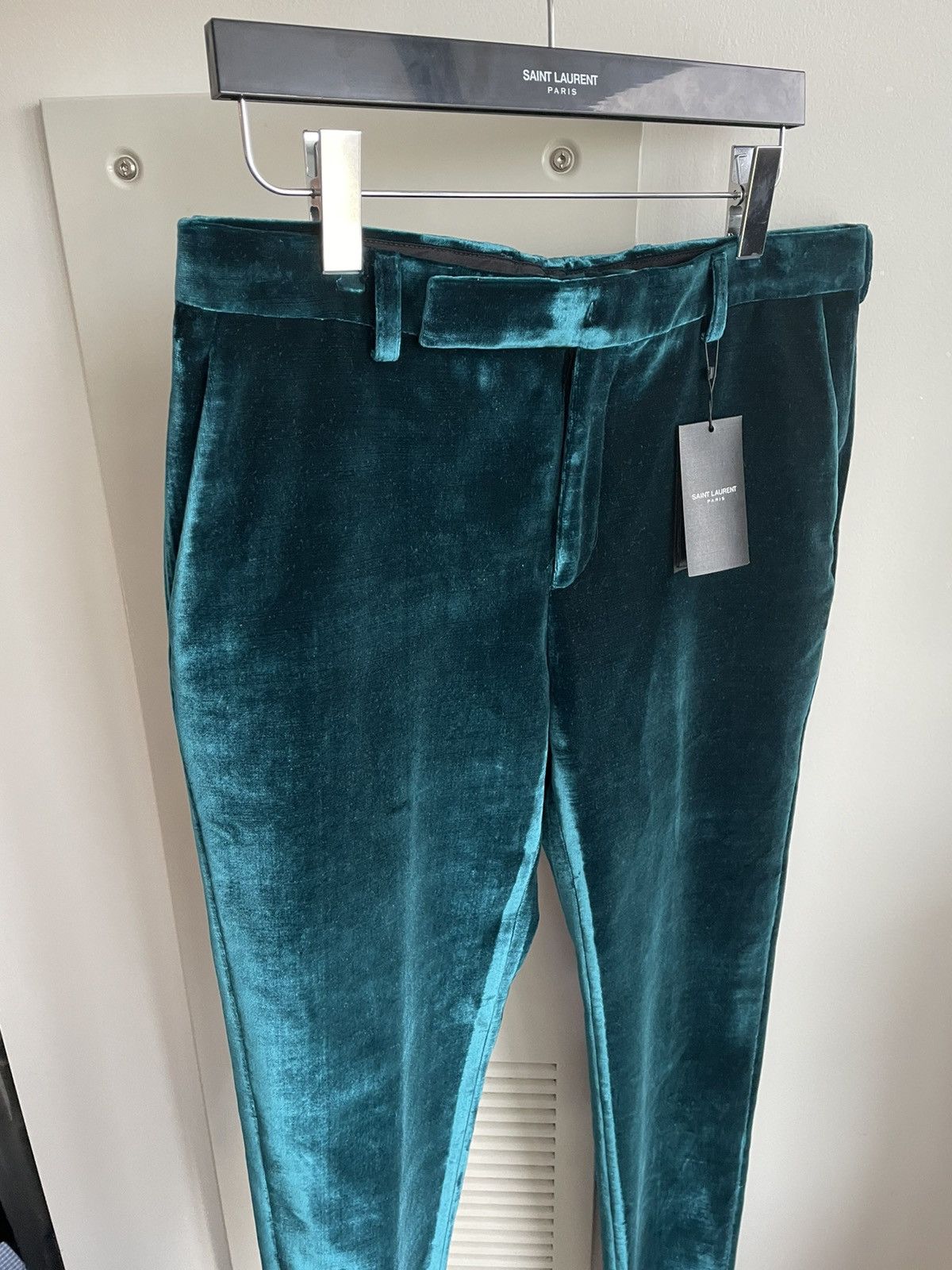 Hedi Slimane × Saint Laurent Paris × Yves Saint Laurent Rare $2,500 Value Super Runway Limited Edition Viscose Pant Size US 31 - 23 Thumbnail
