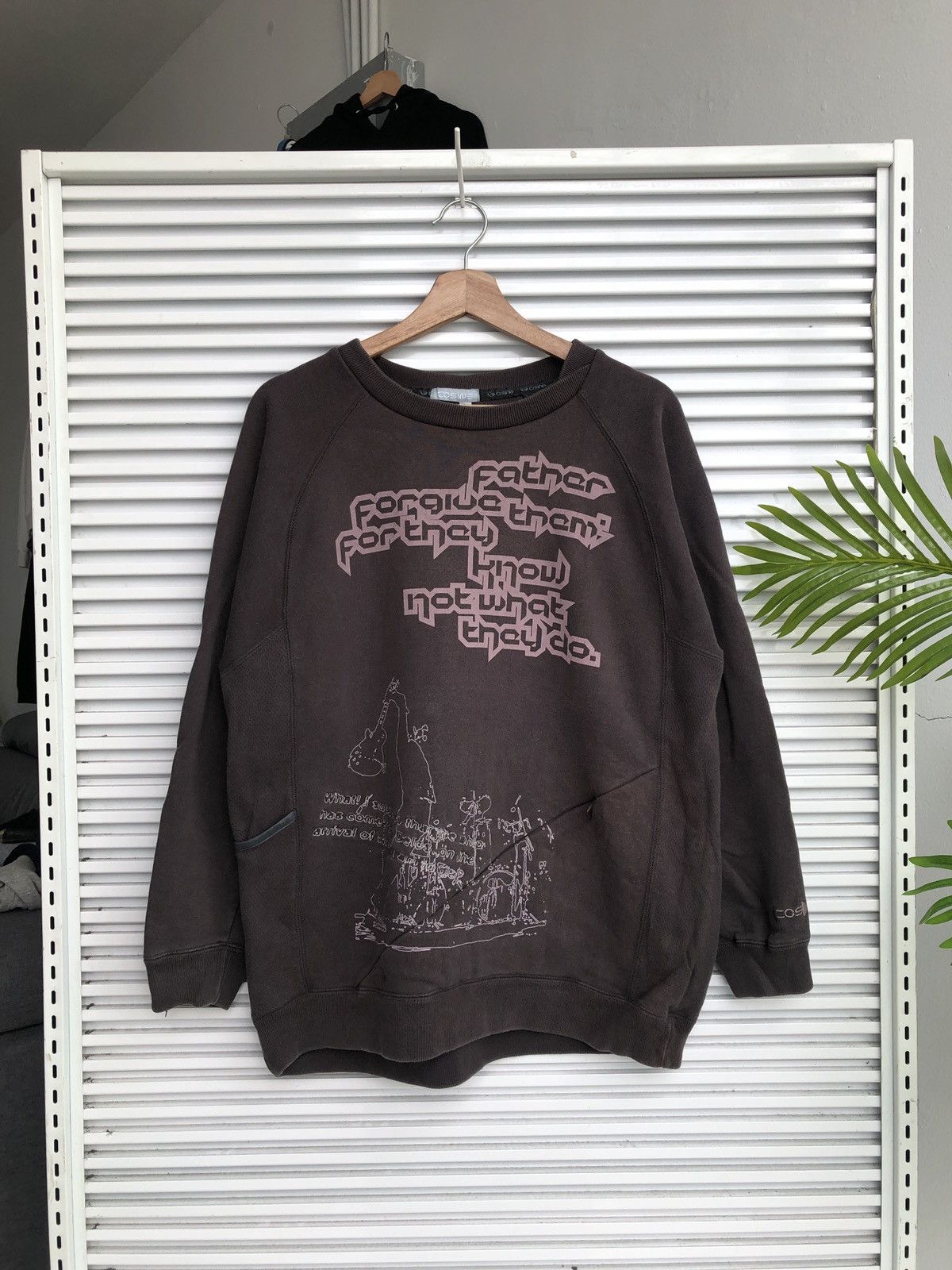 Japanese Brand Vintage Cosine Brown Band Crewneck/ Travis Flacko Scott Size US M / EU 48-50 / 2 - 1 Thumbnail
