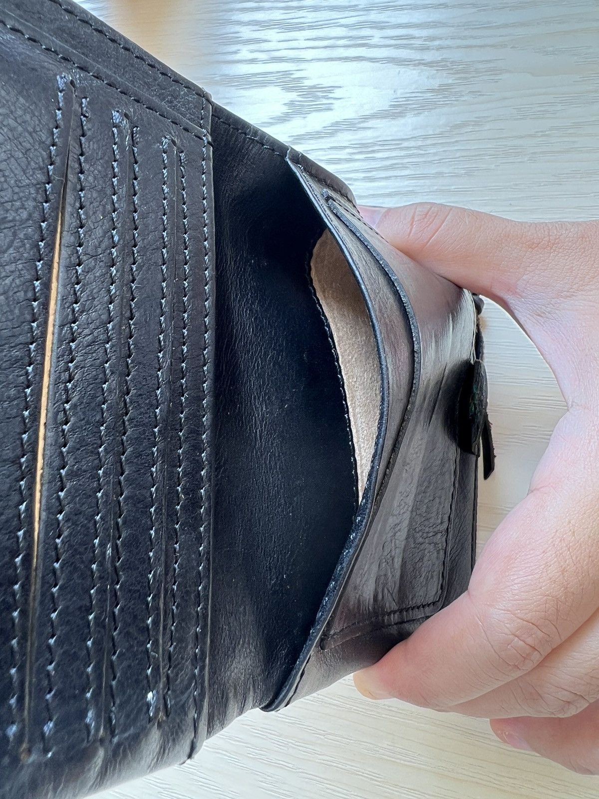 Leather Vintage Porter Horsehide Black Leather Wallet Size ONE SIZE - 11 Thumbnail