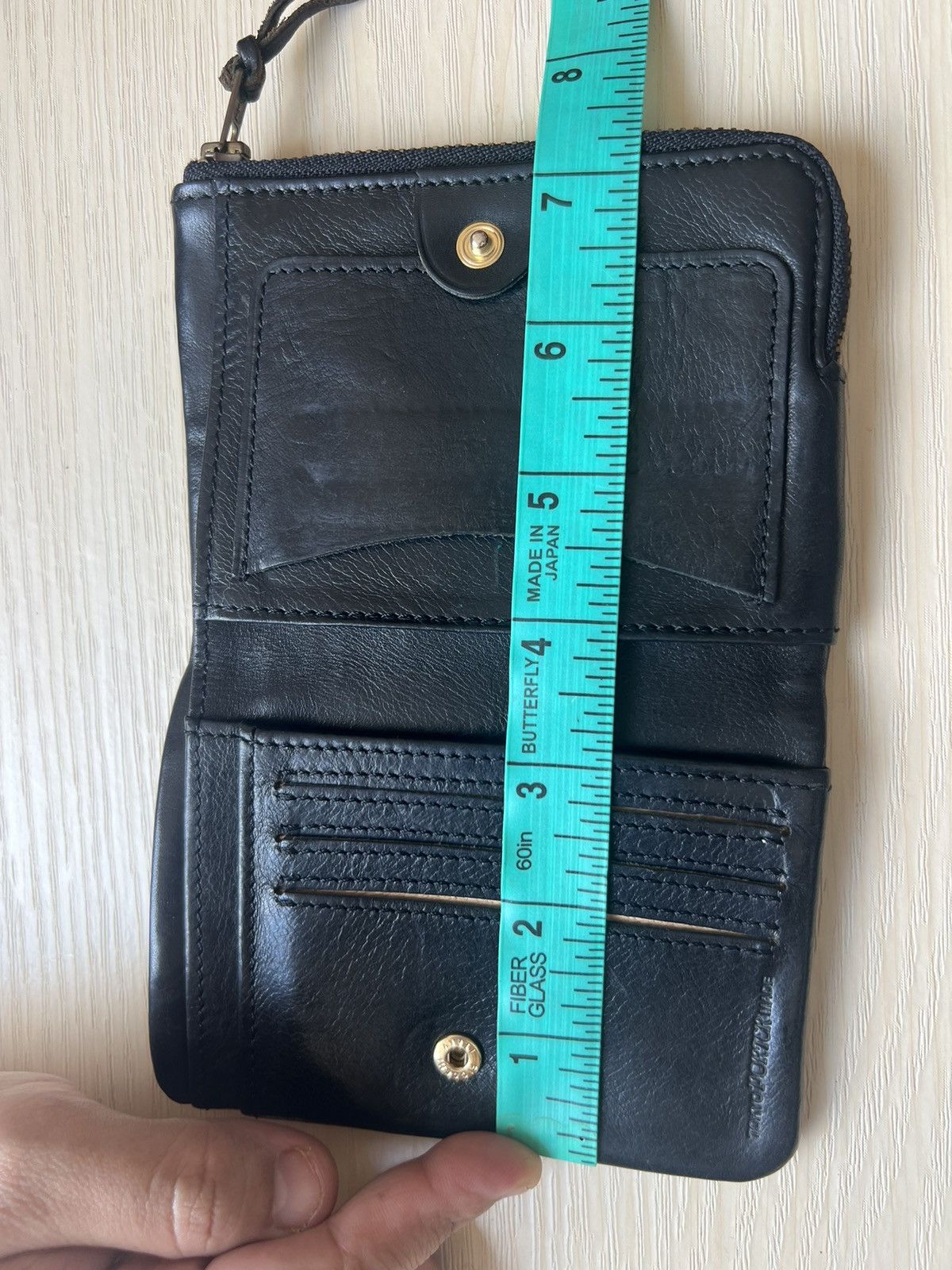 Leather Vintage Porter Horsehide Black Leather Wallet Size ONE SIZE - 14 Thumbnail