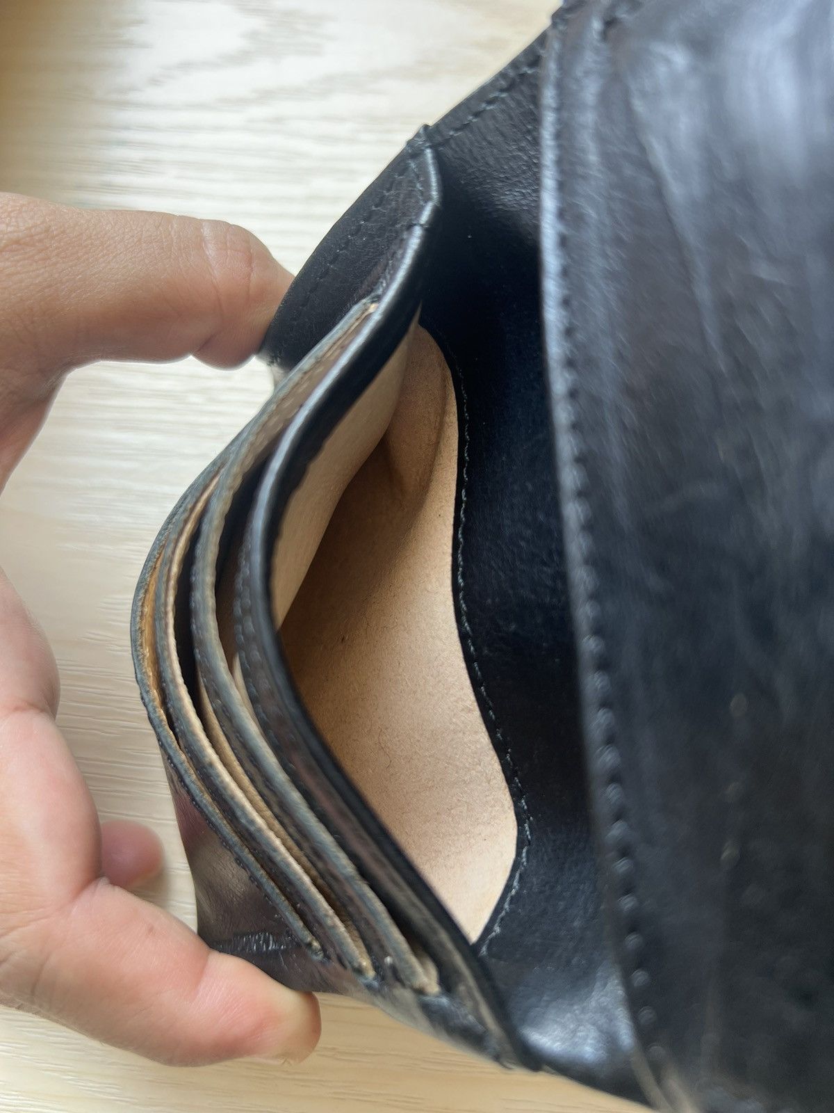 Leather Vintage Porter Horsehide Black Leather Wallet Size ONE SIZE - 10 Thumbnail