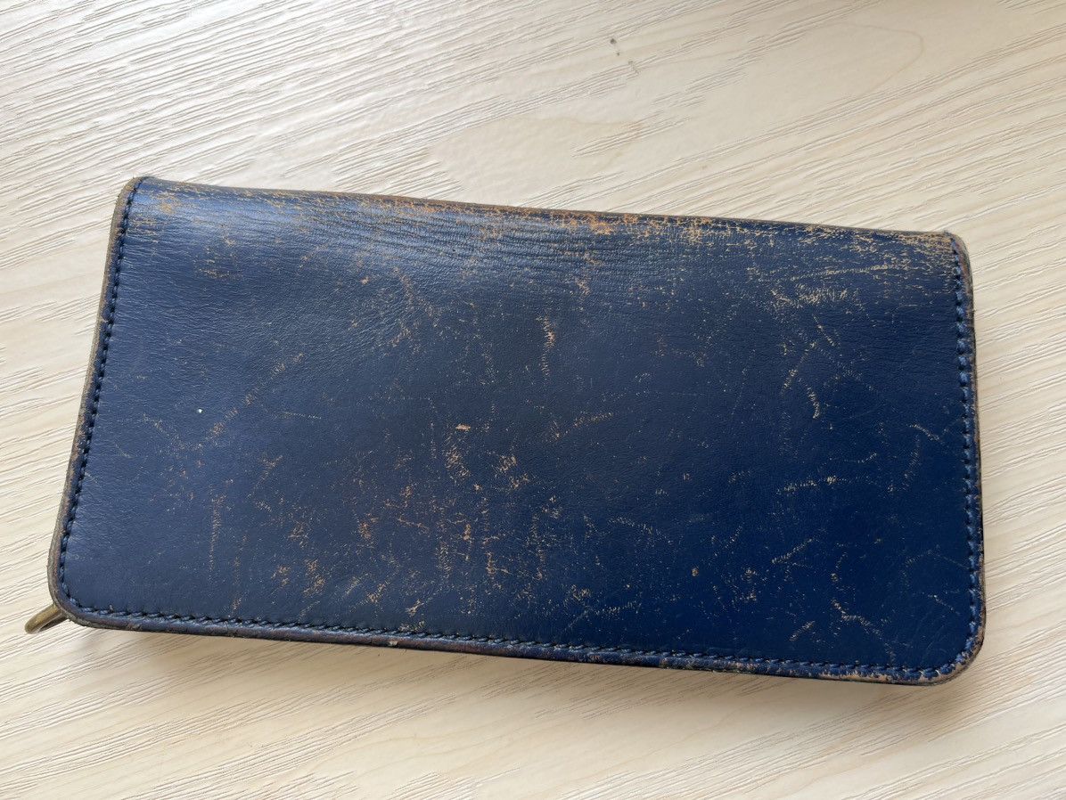 Leather VTG Ted Company Japan Distress Patina Leather Biker Wallet Size ONE SIZE - 3 Thumbnail