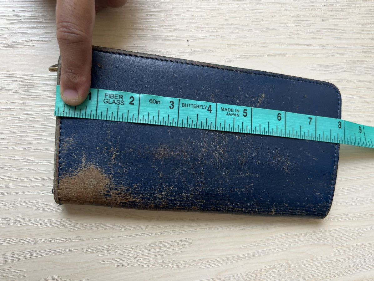 Leather VTG Ted Company Japan Distress Patina Leather Biker Wallet Size ONE SIZE - 16 Thumbnail