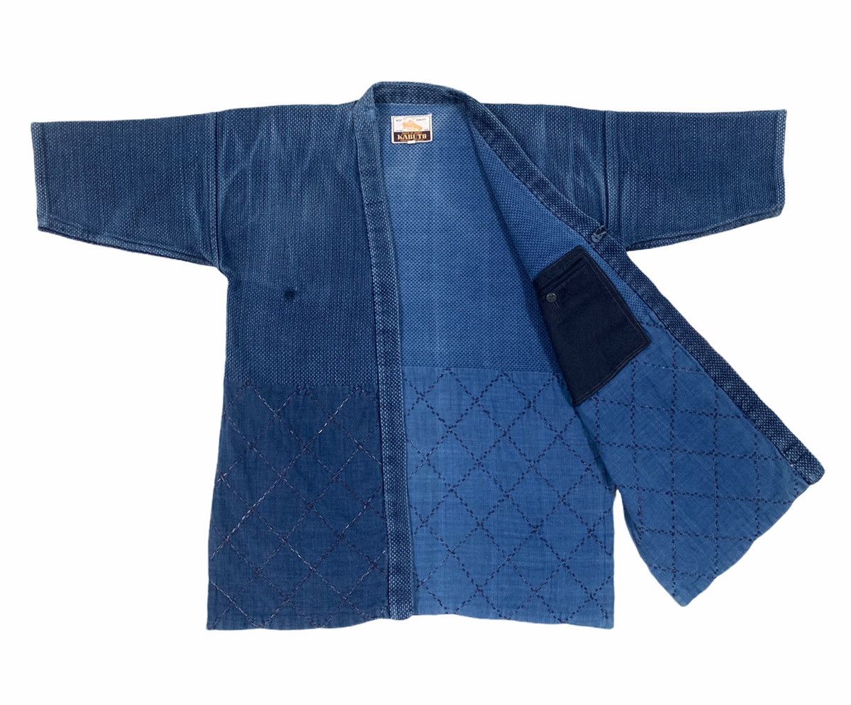 Blue Blue Japan × Indigo RARE ‼️ Vintage 80s 🇯🇵 Indigo Blue Boro Kimono Jacket Size US M / EU 48-50 / 2 - 2 Thumbnail