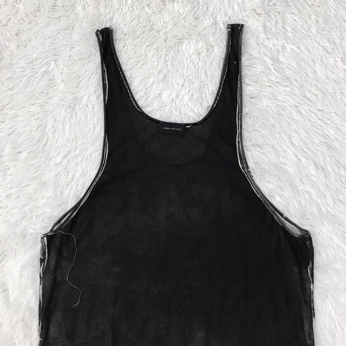 Japanese Brand Black World Wide Love! Singlet Tank Top Size US S / EU 44-46 / 1 - 8 Thumbnail