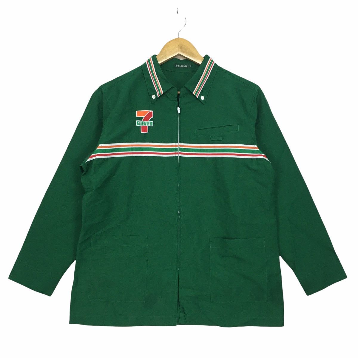 Vintage 7-ELEVEN Zip Up Shirt Spell Out 7 Eleven Worker Uniform Size US M / EU 48-50 / 2 - 1 Preview