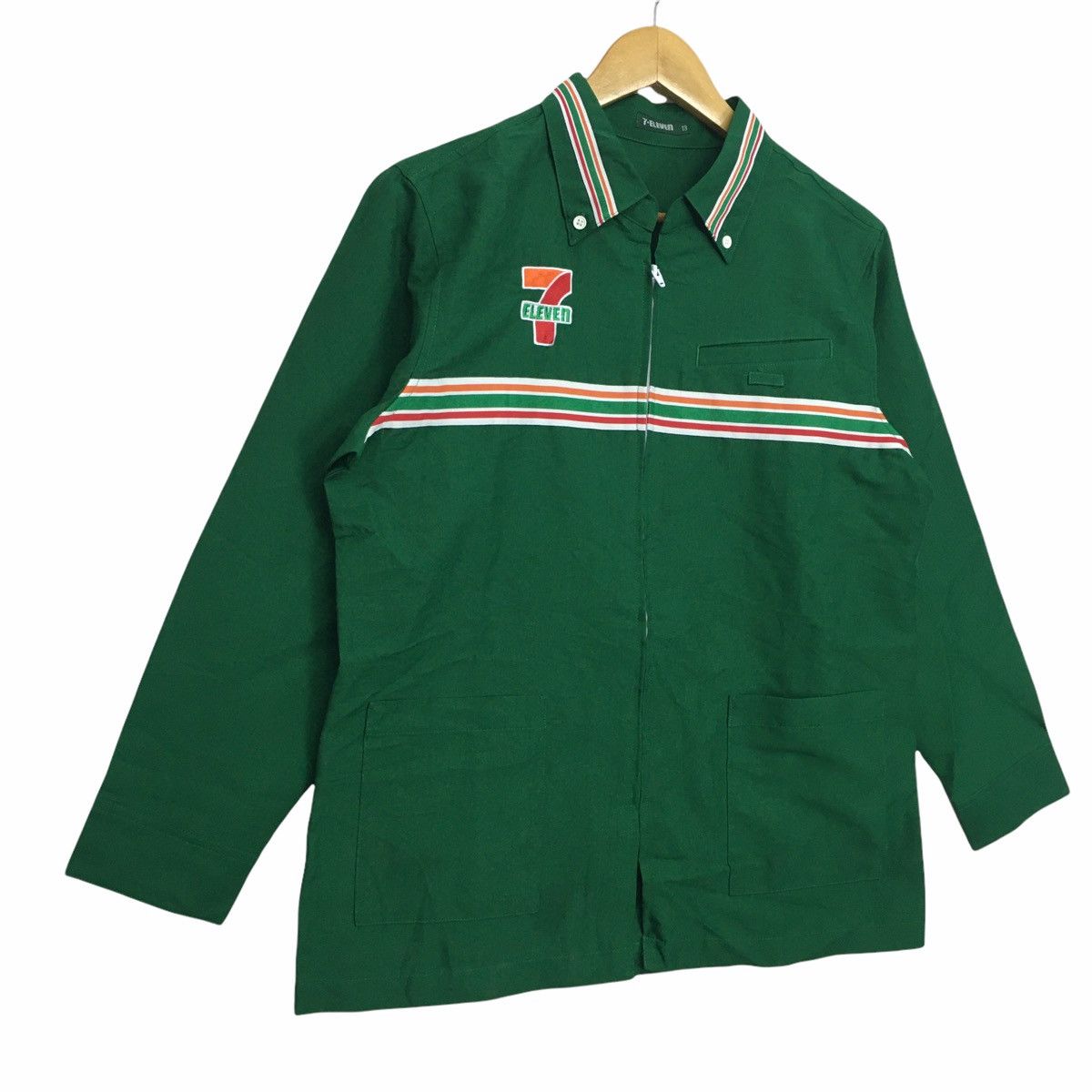 Vintage 7-ELEVEN Zip Up Shirt Spell Out 7 Eleven Worker Uniform Size US M / EU 48-50 / 2 - 3 Thumbnail