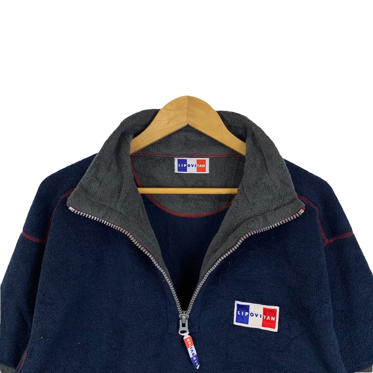 Japanese Brand × Vintage LIPOVITAN Japanese Sportswear Fleece Half Zipper Pullover Size US M / EU 48-50 / 2 - 8 Thumbnail