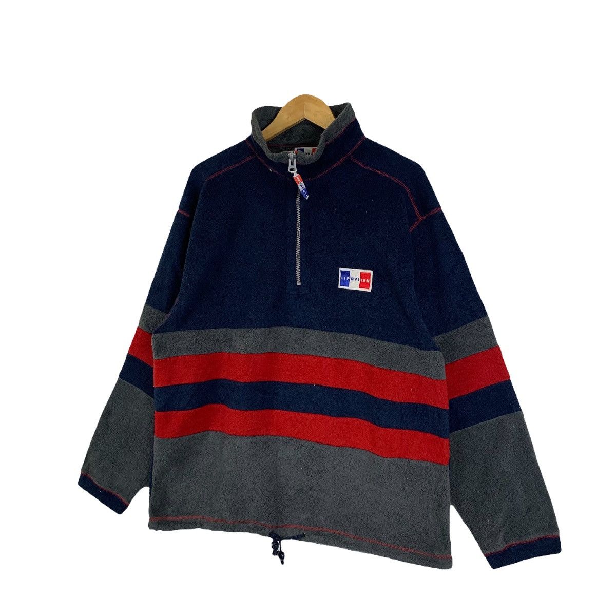 Japanese Brand × Vintage LIPOVITAN Japanese Sportswear Fleece Half Zipper Pullover Size US M / EU 48-50 / 2 - 3 Thumbnail