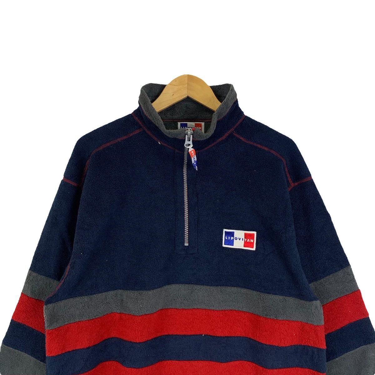 Japanese Brand × Vintage LIPOVITAN Japanese Sportswear Fleece Half Zipper Pullover Size US M / EU 48-50 / 2 - 4 Thumbnail