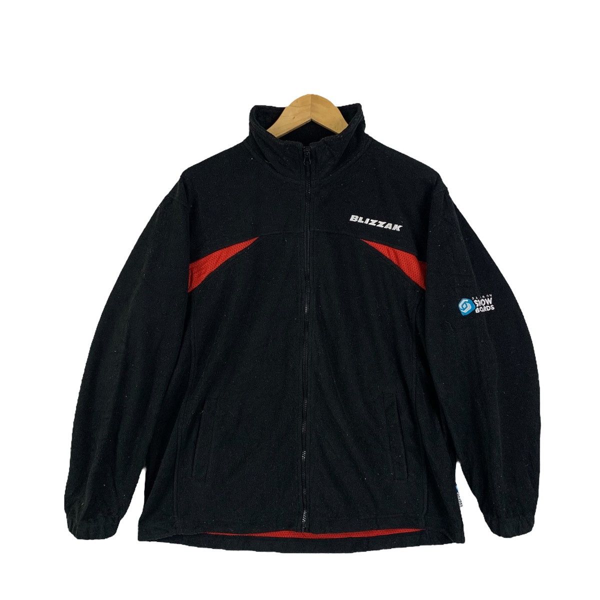 image of Sports Specialties x Vintage Blizzak Bridgestone Salomon Snowboard Fleece Zipper Sweaters in Black 