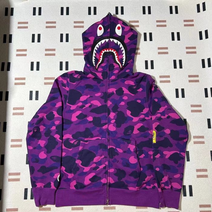 Bape shark store hoodie grailed