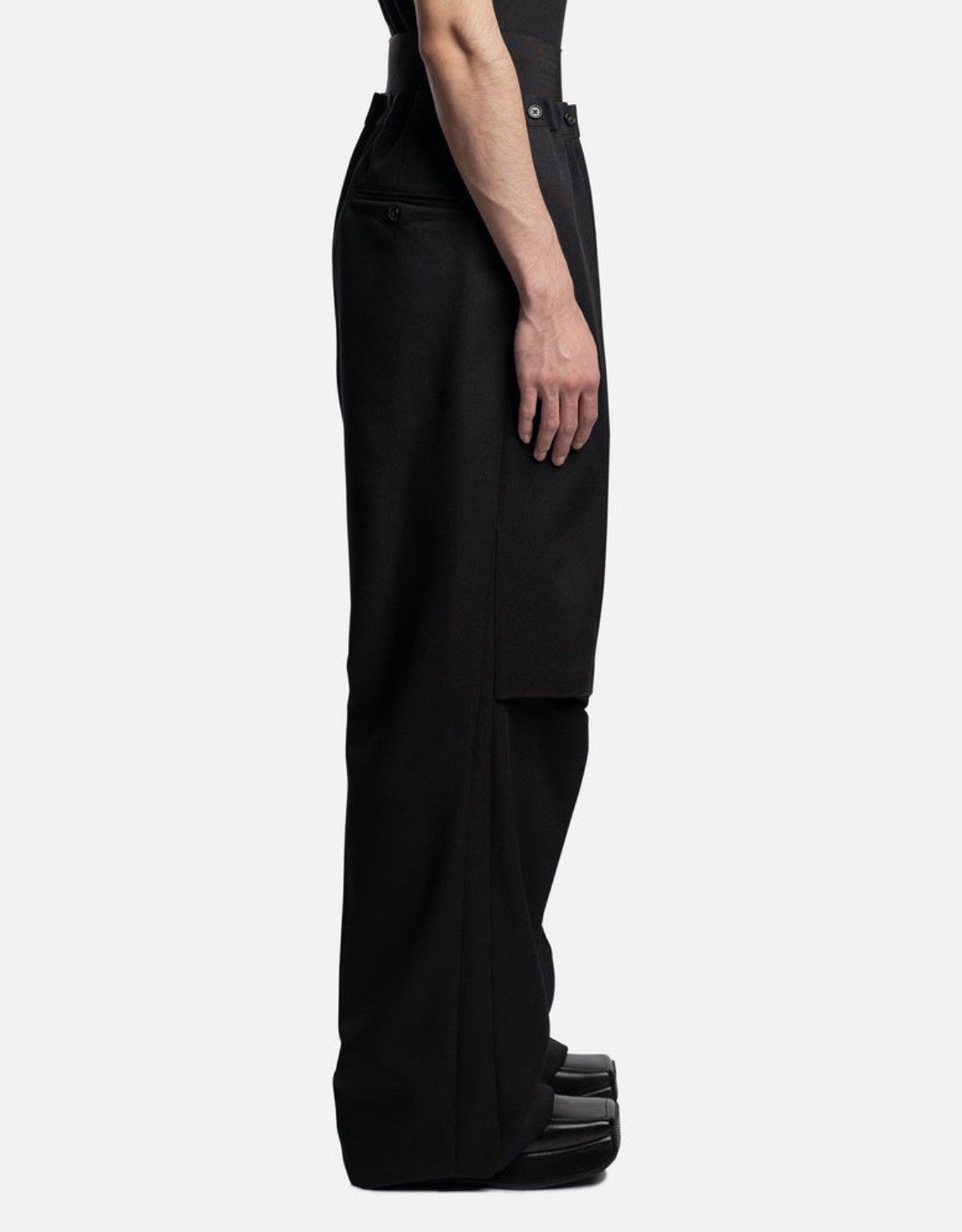 Raf Simons Raf Simons wool wide-leg flared trousers Size US 30 / EU 46 - 2 Thumbnail