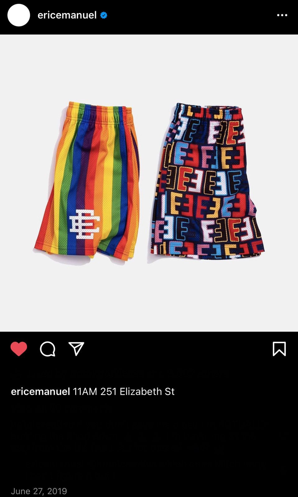 Eric Emanuel RARE 2019 Eric Emanuel FendEE Print Shorts Large Size US 34 / EU 50 - 15 Thumbnail