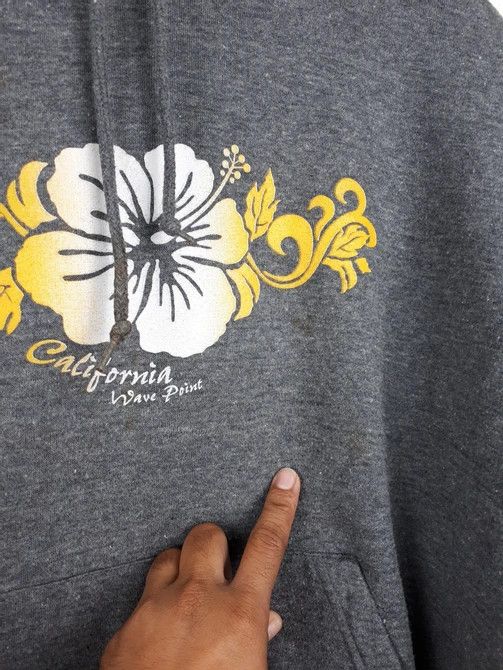 Japanese Brand × Vintage Vintage Flower California Surfing Graphic Hoodie Size US L / EU 52-54 / 3 - 4 Thumbnail