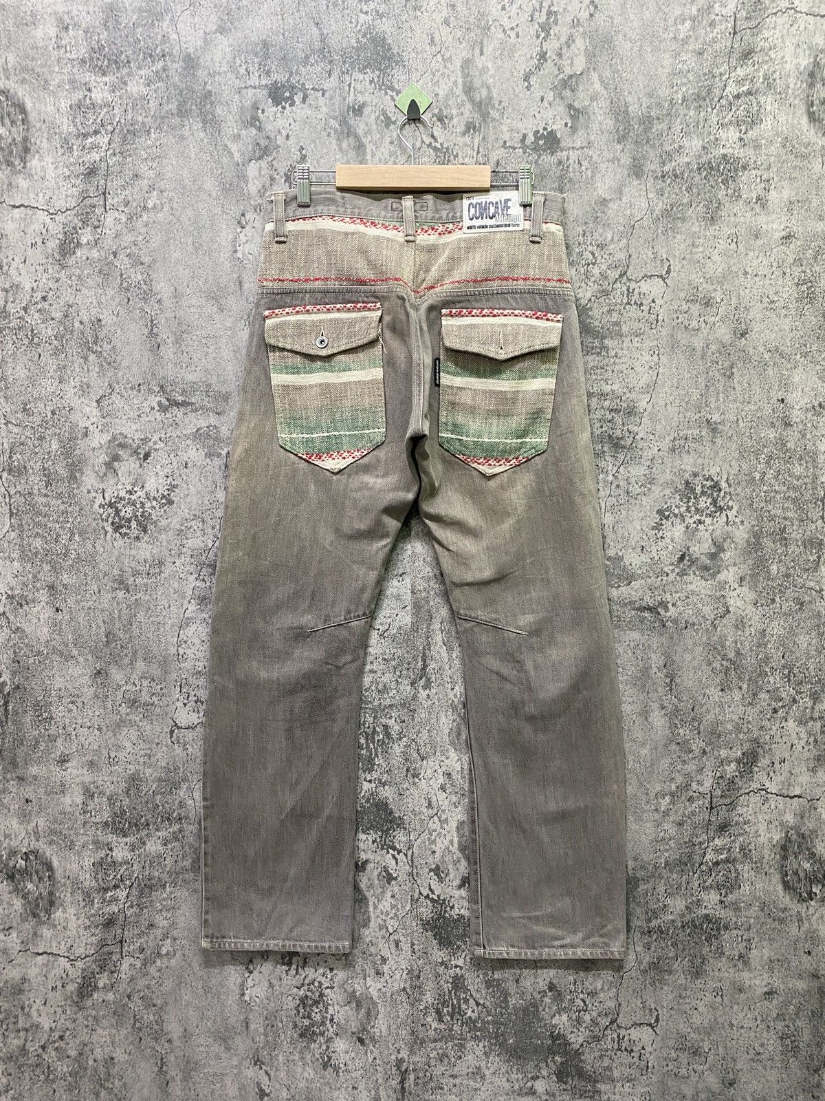 Image of Designer Japanese Concave Attempt Navajo Pattern Pants in Grey, Men's (Size 31)