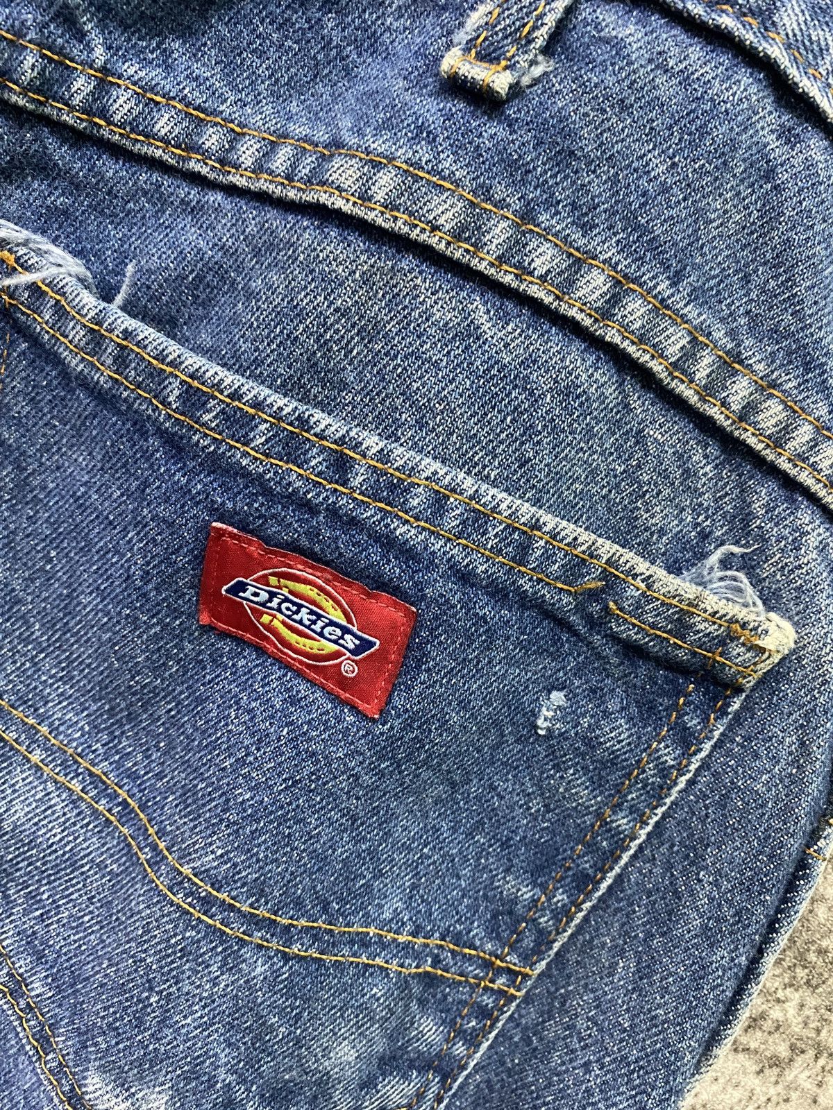 Designer × Dickies Dickies Blue Jeans Workwear Distressed Denim Size US 32 / EU 48 - 15 Thumbnail