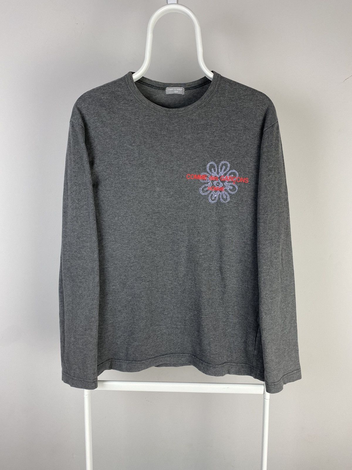 Comme des Garcons 2001 CDG Flower Longsleeve Shirt Gray Size US M / EU 48-50 / 2 - 1 Thumbnail